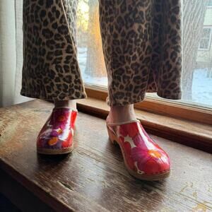 Dan Lux clogs authentic 1970's red size 39